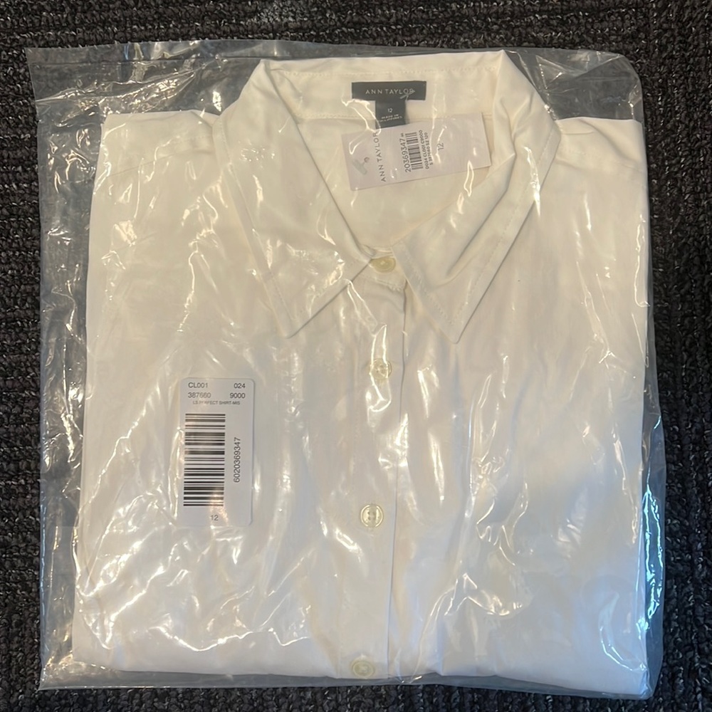 Beautiful Ann Taylor button down, The Perfect Shirt. Never worn, new with tags.